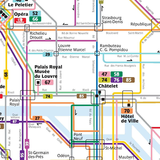 Métro Paris plan RER TRAM BUS