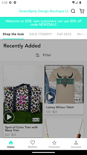 Android application Serendipity Design Boutique LL screenshort