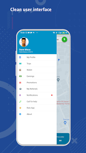 Android application Dashride Driver screenshort