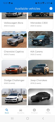 Android application RIDRIVE screenshort