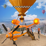 Cover Image of ดาวน์โหลด Flying Taxi Simulator: Air Balloon Taxi Driving 3D 1.0.5 APK
