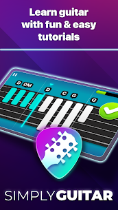 تحميل تطبيق Simply Guitar by JoyTunes v1.4.43 لتعلم الجيتار برو للأندرويد  1