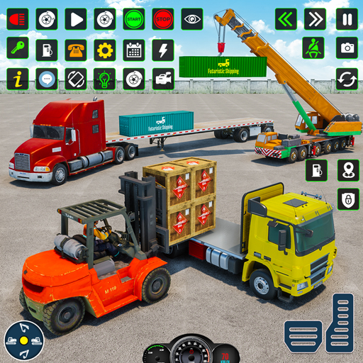 Cargo Truck Forklift Driving