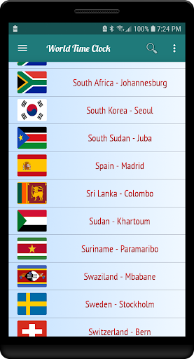 World Time Clock Screen 3