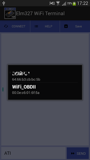 Elm327 WiFi Terminal OBD Screen 2