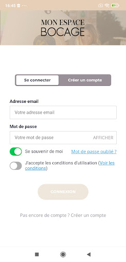 Android application Mon Espace Bocage screenshort