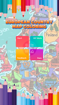 Europe Map : Coloring - Screenshot 1