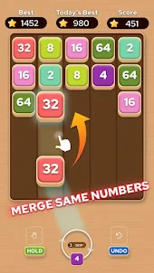Number Merge Wood Puzzle