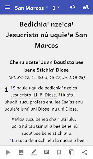 Zapoteco de Lachixío Bible Screen 2