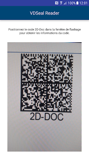 VDSeal Reader Screen 2