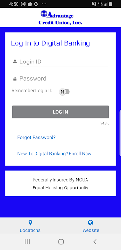 Android application Advantage CU Mobile screenshort