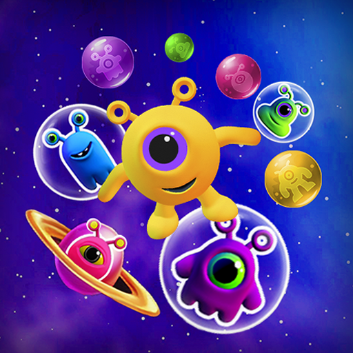 3D Alien Space Bubble Shooter logo