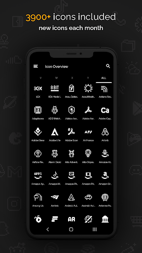 Screenshot of Retro Mode - Icon Pack (Light)