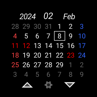 Tile Calendar Screen 2