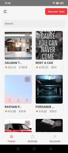 Android application Parking screenshort