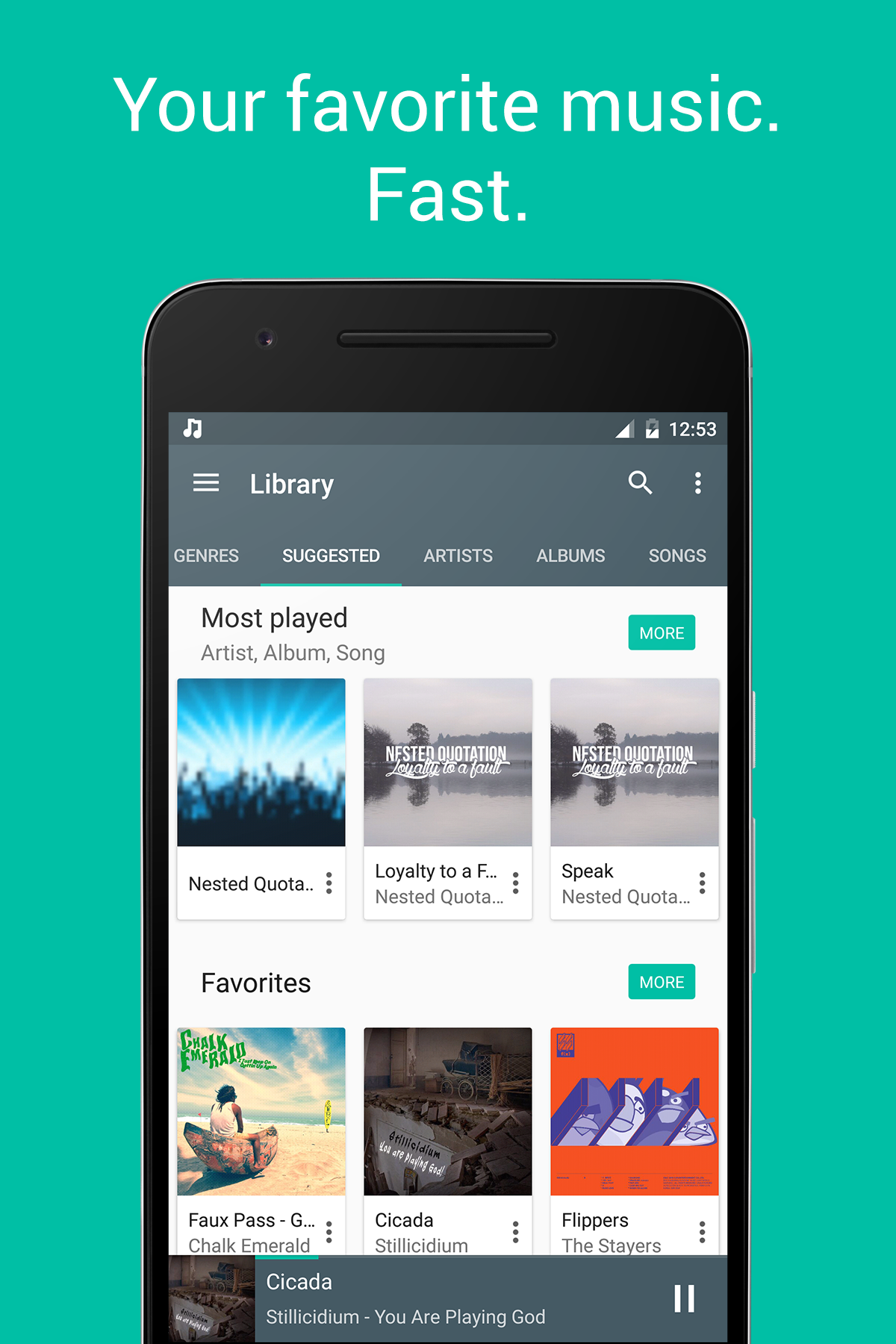 Android application Shuttle+ Music Player screenshort