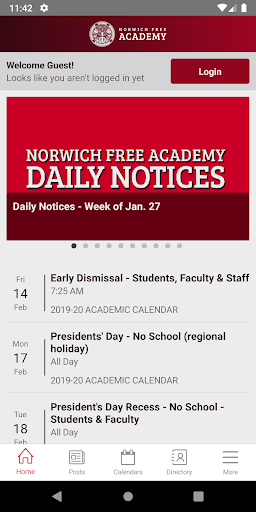 Android application Norwich Free Academy screenshort