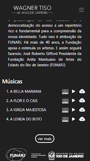 Wagner Tiso 60 Anos Screen 2