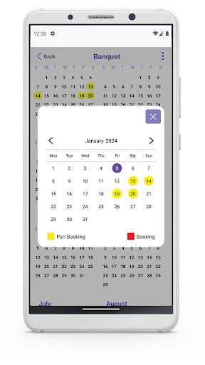 Android application Banquet Booker screenshort