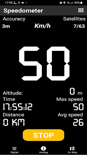 GPS speed odometer Screen 2