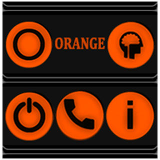 Orange and Black Icon Pack apk