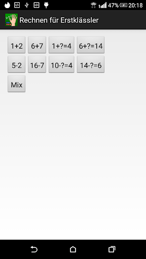 Android application Math for 1st Graders screenshort
