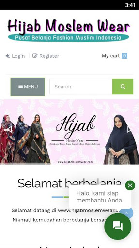 Android application hijabmoslemwear screenshort