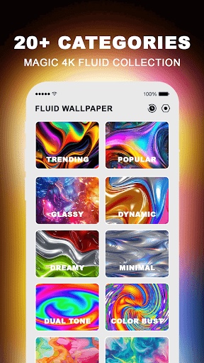 3DGlow-4K Fluid live wallpaper