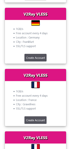 VPN & SSH Tunnel Accounts Screen 2