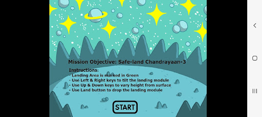 Android application Chandrayaan3 screenshort