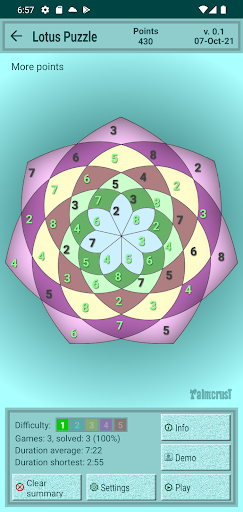 Android application Lotus Sudoku screenshort