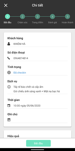 Android application Spa Staff screenshort