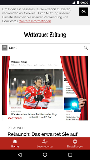 Android application Wetterauer Zeitung News screenshort