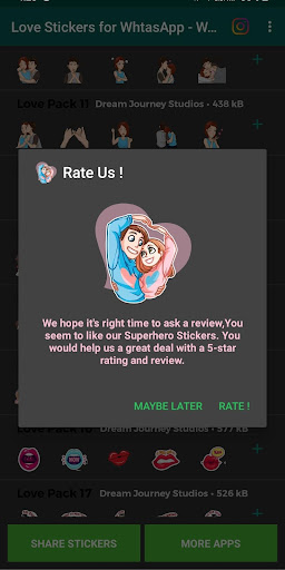 Cute Couple Love Stickers For WhatsApp