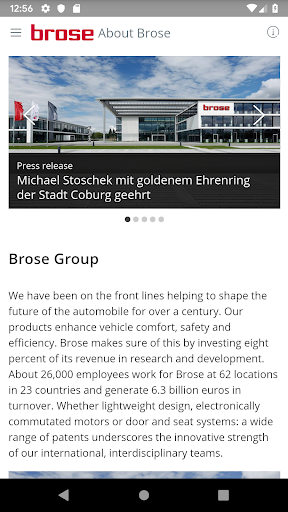 Android application myBrose screenshort