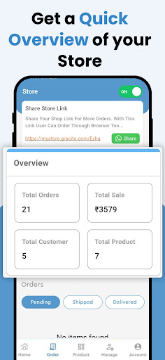 Grocito Business App Screen 2