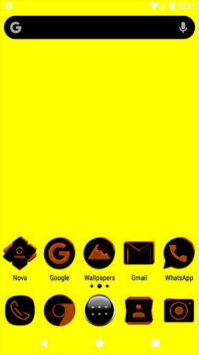 Android application Black and Orange Icon Pack screenshort