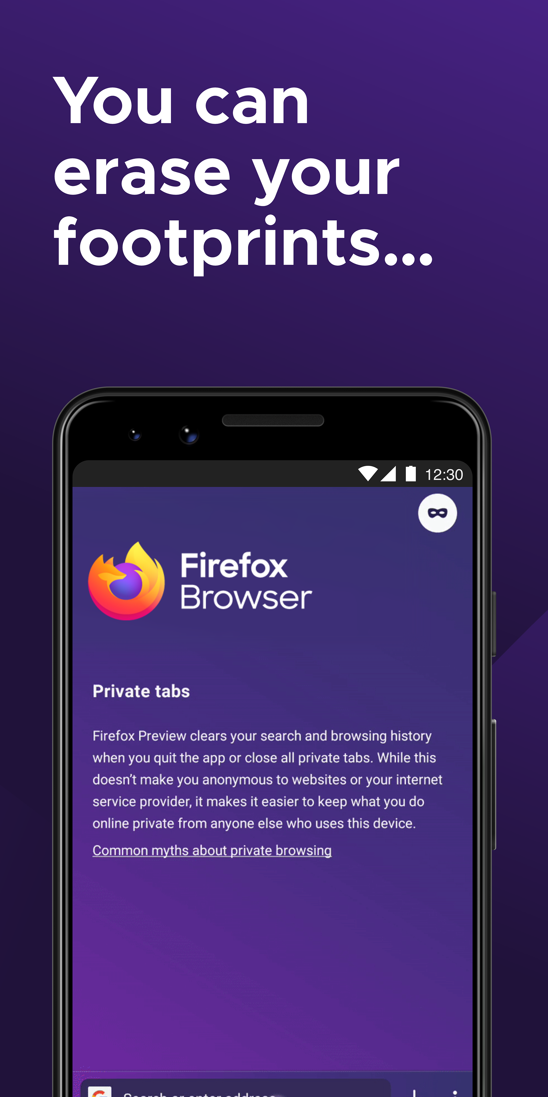 Android application Firefox for Android Beta screenshort