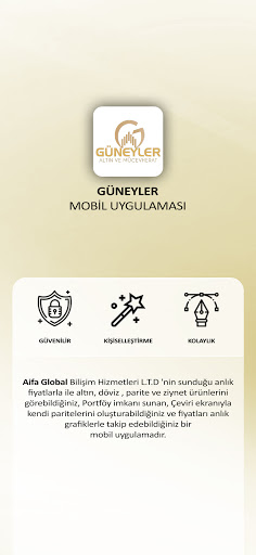 Android application Güneyler Altın screenshort