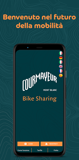 Android application Courmayeur e-Bike Sharing screenshort