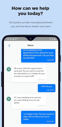 Narus Health Screen 3