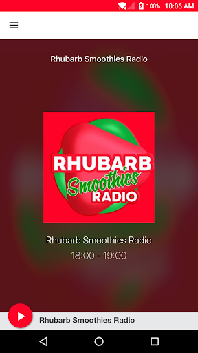 Android application Rhubarb Smoothies Radio screenshort