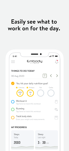 Embody Fitness Online Screen 2