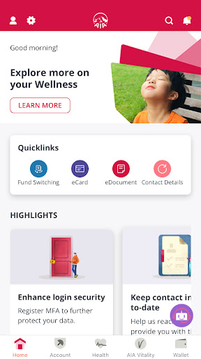 Android application AIA Connect / 友聯繫 screenshort