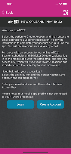 Android application ATD Conferences screenshort