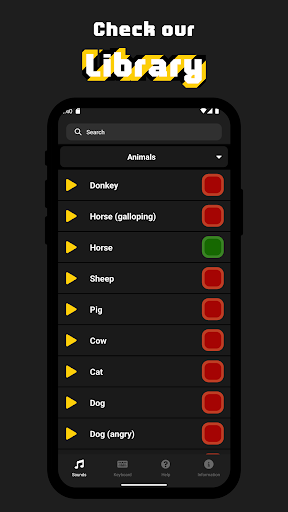 Android application Sound Effects screenshort