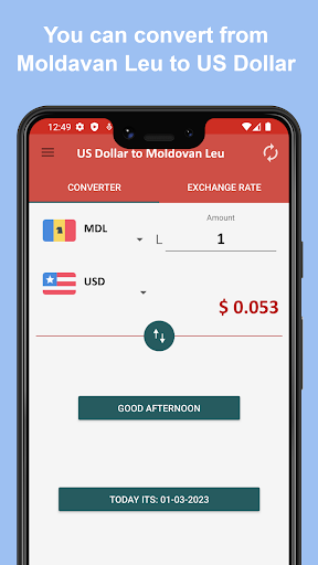US Dollar to Moldovan Leu Screen 3
