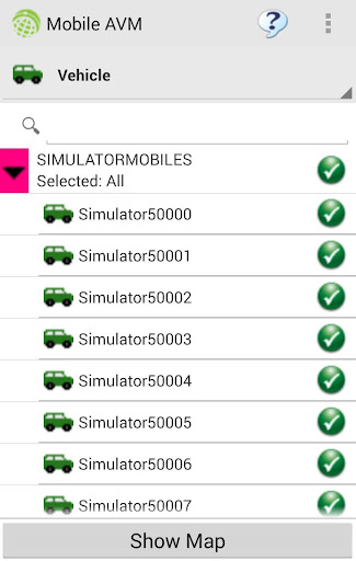 Android application Mobile AVM screenshort