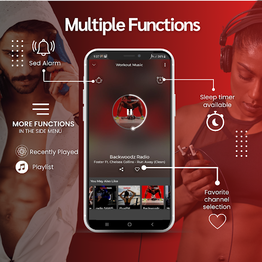 Screenshot of Workout Music App