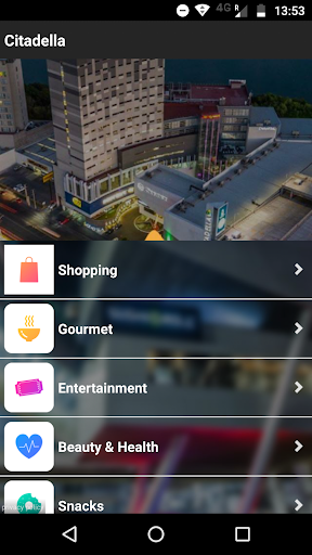 Android application Citadella Plaza screenshort